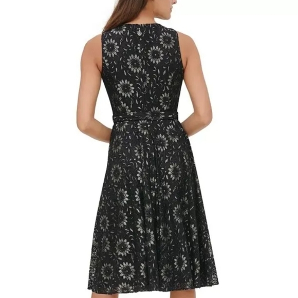 Tommy Hilfiger Black Lace Dress with Gold Undertone. Fully Underlined. Like New! - Picture 7 of 15